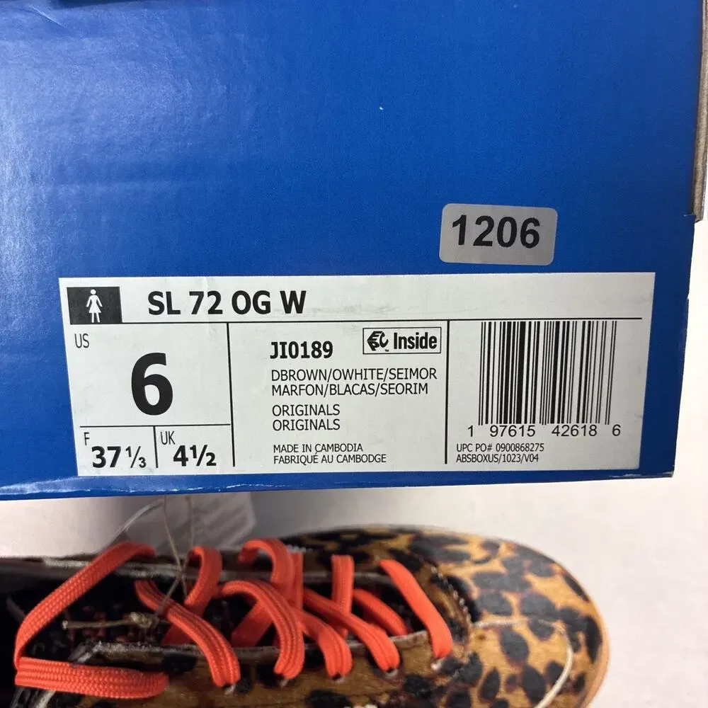 Adidas SL 72 OG 'Leopard Print' Cheetah White Dark Brown (JI0189) Women's SZ 6